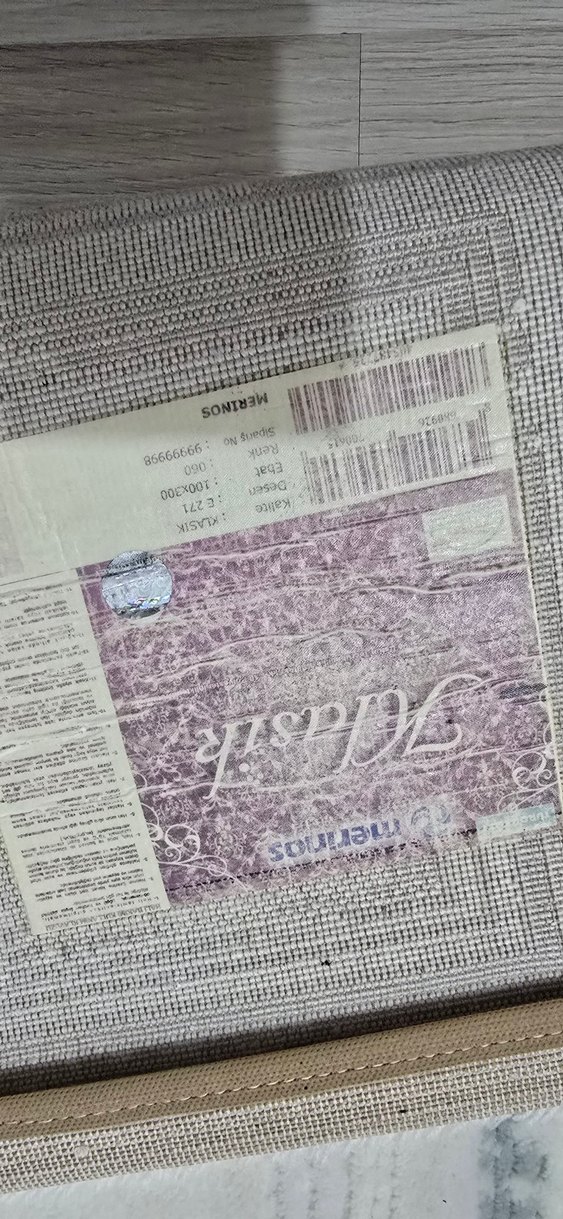 Renkli Kare Desenli Gri Modern yolluk 100x300 ölçüsü - Görsel 3