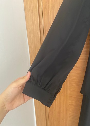 44 Beden siyah Renk Uzun Siyah kat kat Elbise