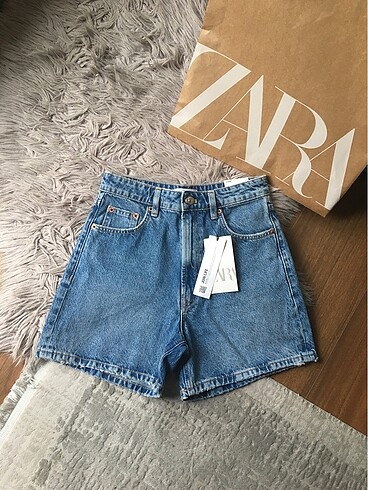 ZARA Retro Denim/Kot Bermuda Şort