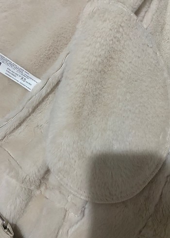 Kürklü Bej Süet Kadın Ceket - Görsel 5