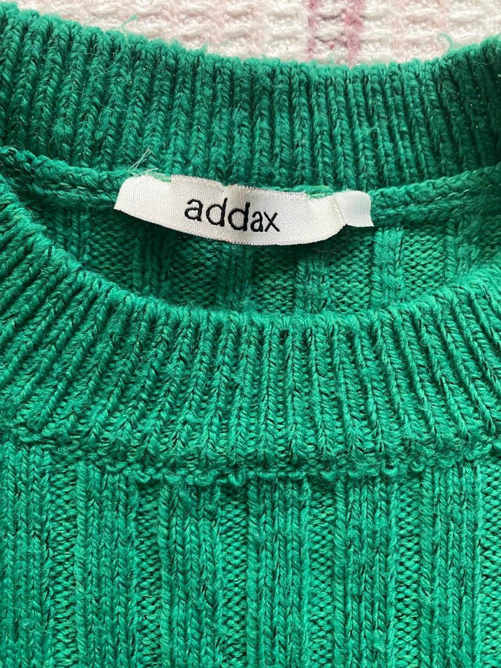 Yeşil Örgü Boğazlı Kadın Kazak - Görsel 2
