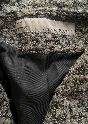 Gri Kısa Yün ceket - Görsel 3