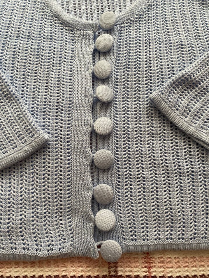 Gri Örgü Kadın Hırka, Midi Boy, Bohem Stil - Görsel 2