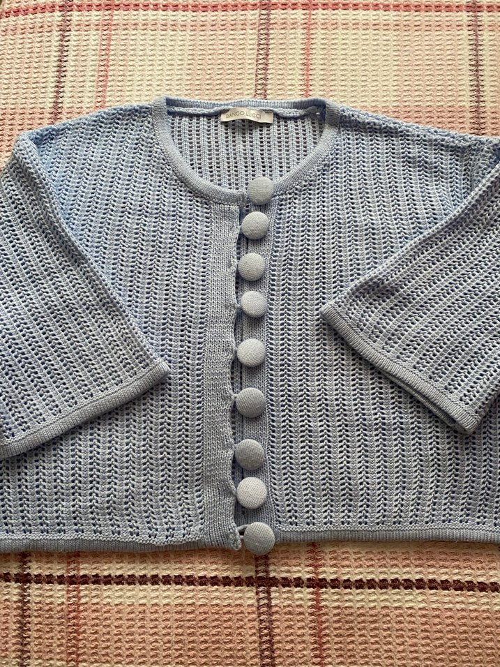 Gri Örgü Kadın Hırka, Midi Boy, Bohem Stil - Görsel 3