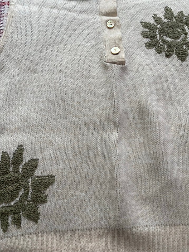 Bej Örgü Kadın Süveter Gömlek Yaka - Görsel 2