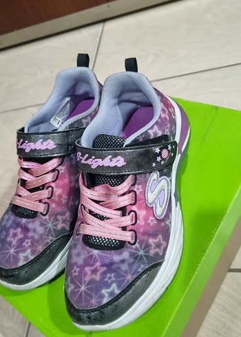 35 Beden Kız Çocuk Renkli Bağcıklı Sneaker