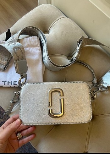 Marc Jacobs Gri Deri Kadın Çapraz Çanta