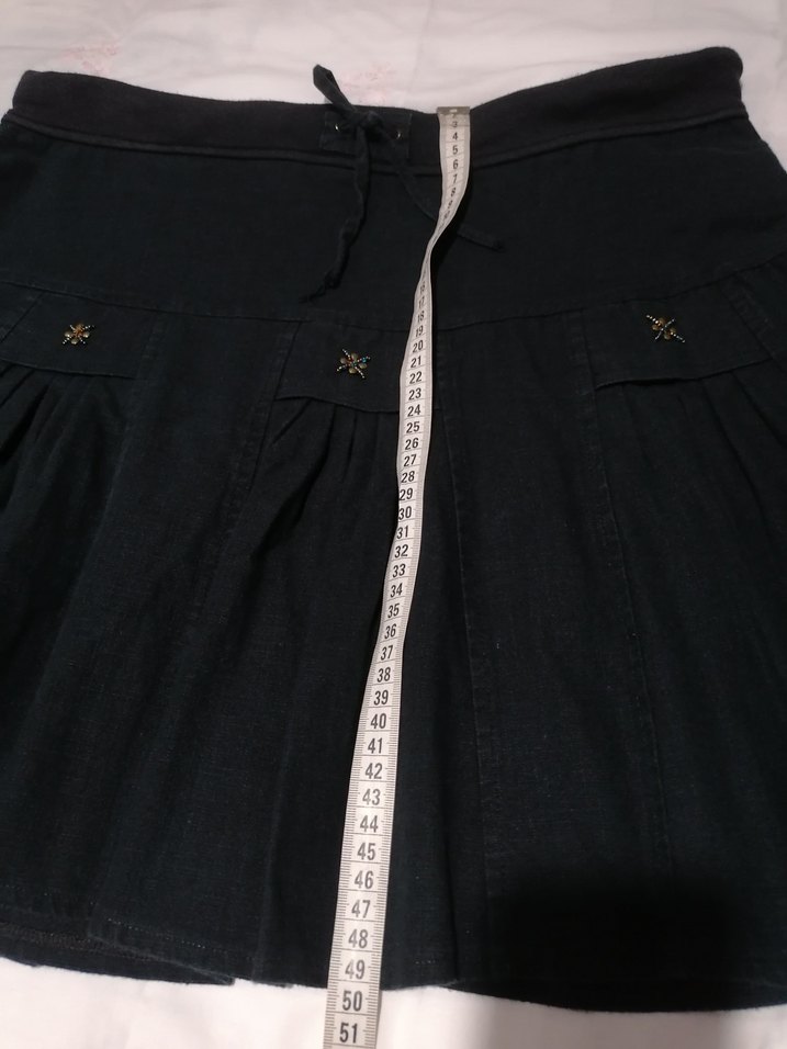 Keten Pileli yazlık terletmeyen etek - Görsel 3