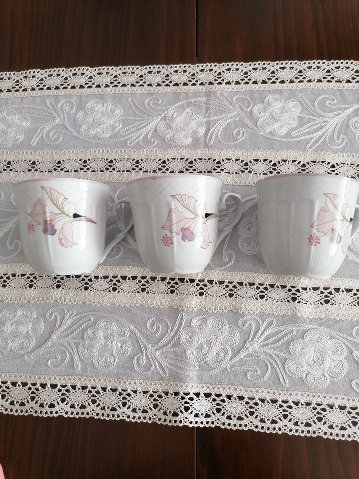 Vintage Çay & Kahve Fincanı (3 adet) - Görsel 2