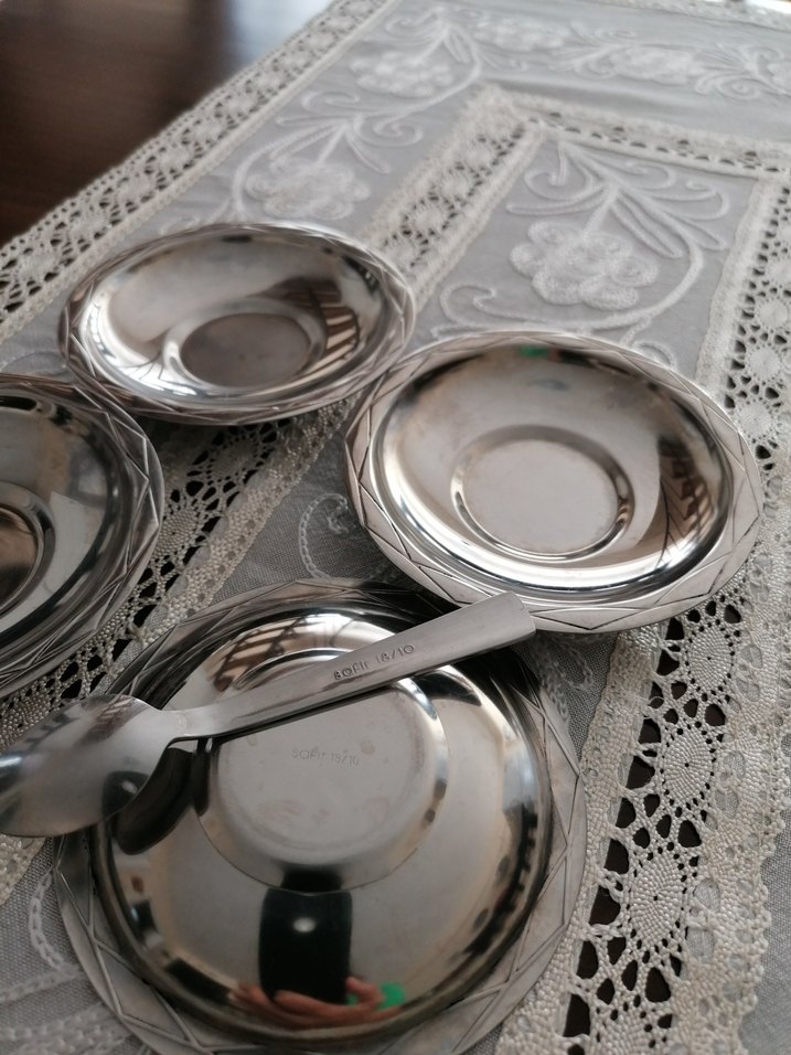 Safir Marka Çelik Çay Tabağı ve Kaşık Seti - Görsel 5