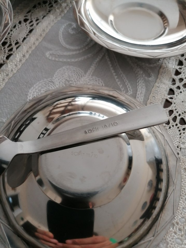 Safir Marka Çelik Çay Tabağı ve Kaşık Seti - Görsel 4