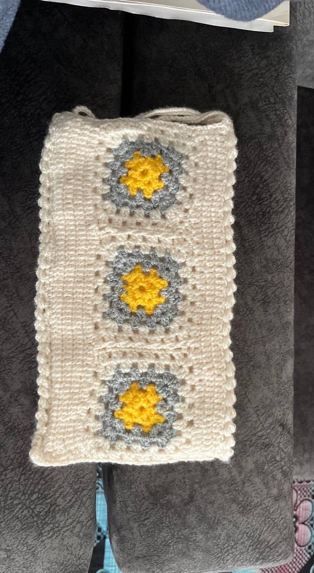 Nakışlı Gri Örgü kalemlik - Görsel 2