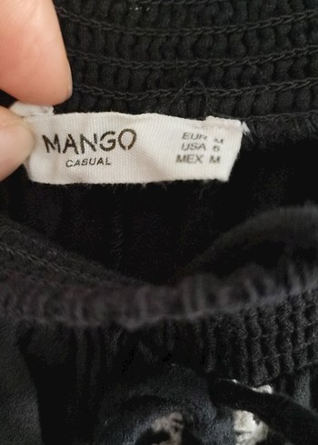 Mango Nakışlı Püsküllü Siyah Bohem Uzun Elbise