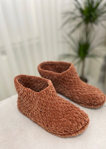 Örgü Ev Ayakkabısı Panduf - Görsel 2