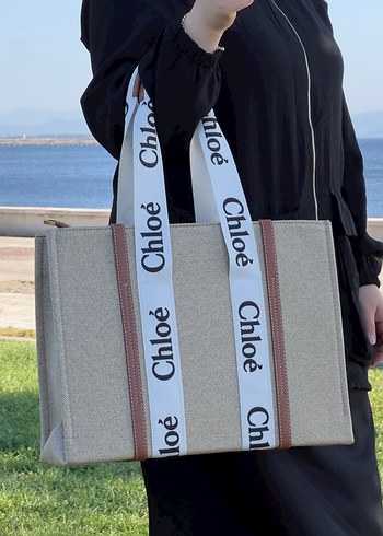 Chloé Baskılı Bej Kadın Omuz Çantası