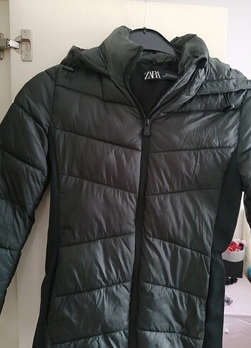 s Beden yeşil Renk Zara şişme mont