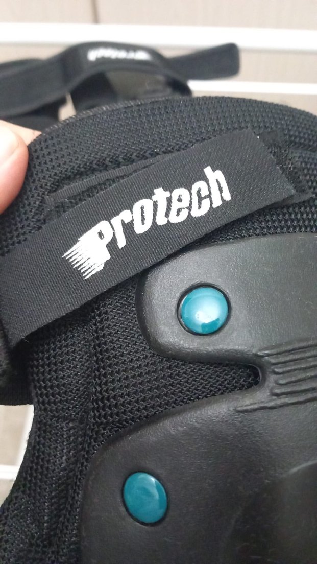 Mavi Biker Diz Koruyucu Kayışlı - Görsel 2