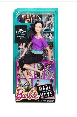 Barbie Sonsuz Hareket Siyah Saç Ve Tayt
