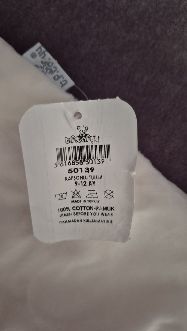 Beyaz Kürklü Kapüşonlu Bebek Tulumu - Görsel 3