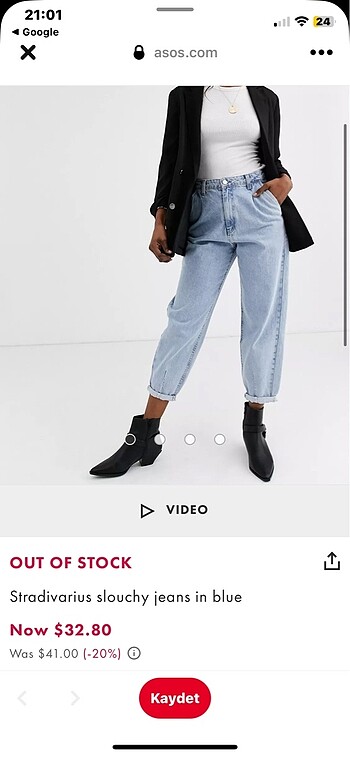 Stradivarius slouchy pantolon