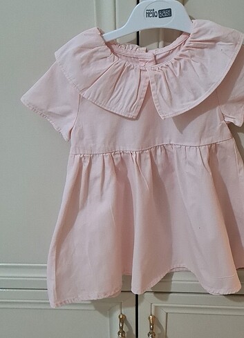 12-18 Ay Beden pembe Renk Kız bebek elbise