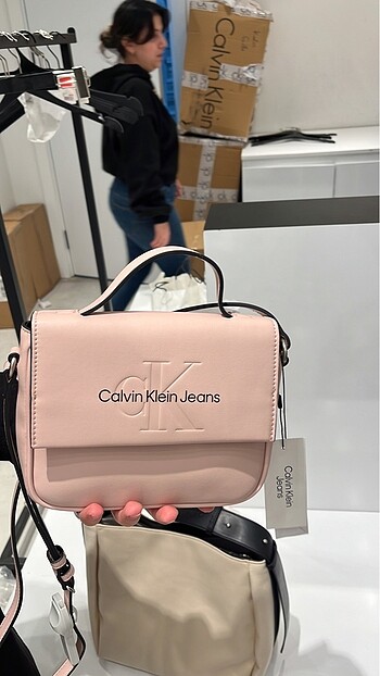 Beden pembe Renk Calvin Klein Orijinal çanta