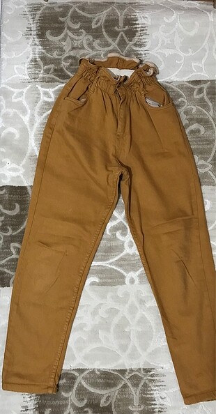 BELİ LASTİKLİ YÜKSEK BEL MOM JEAN