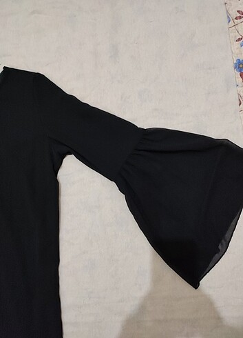 42 Beden siyah Renk Şifon uzun elbise