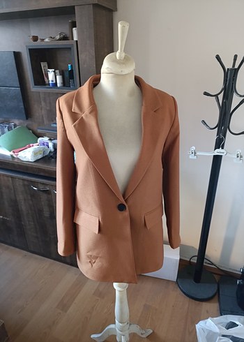 Düğmeli Kadın midi boy Blazer