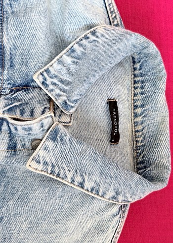 s Beden mavi Renk Düğmeli Denim Kadın Ceket