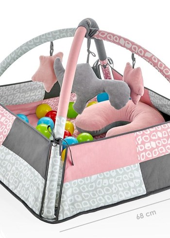Pembe Gri Bebek Oyun Halısı 68cm