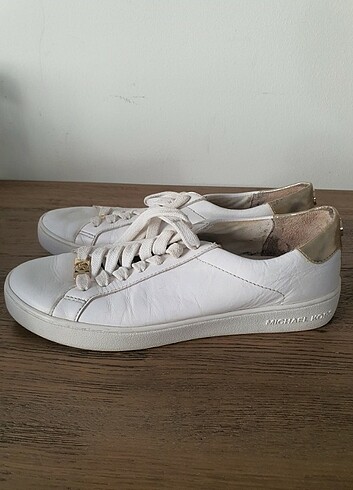 michael kors beyaz deri sneakers