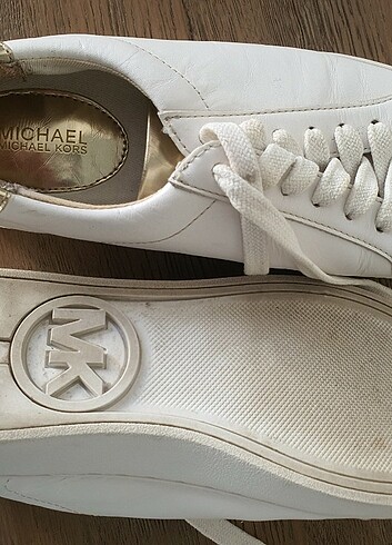 38 Beden beyaz Renk michael kors beyaz deri sneakers
