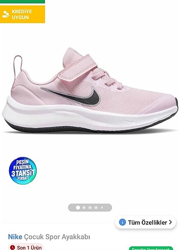 28 Beden pembe Renk Nike çocuk spor ayakkabi