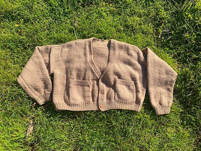m Beden kahverengi Renk Crop hırka