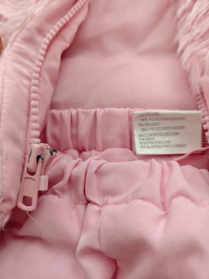 Pembe Nakışlı Kürklü Bebek Kış Tulumu - Görsel 4