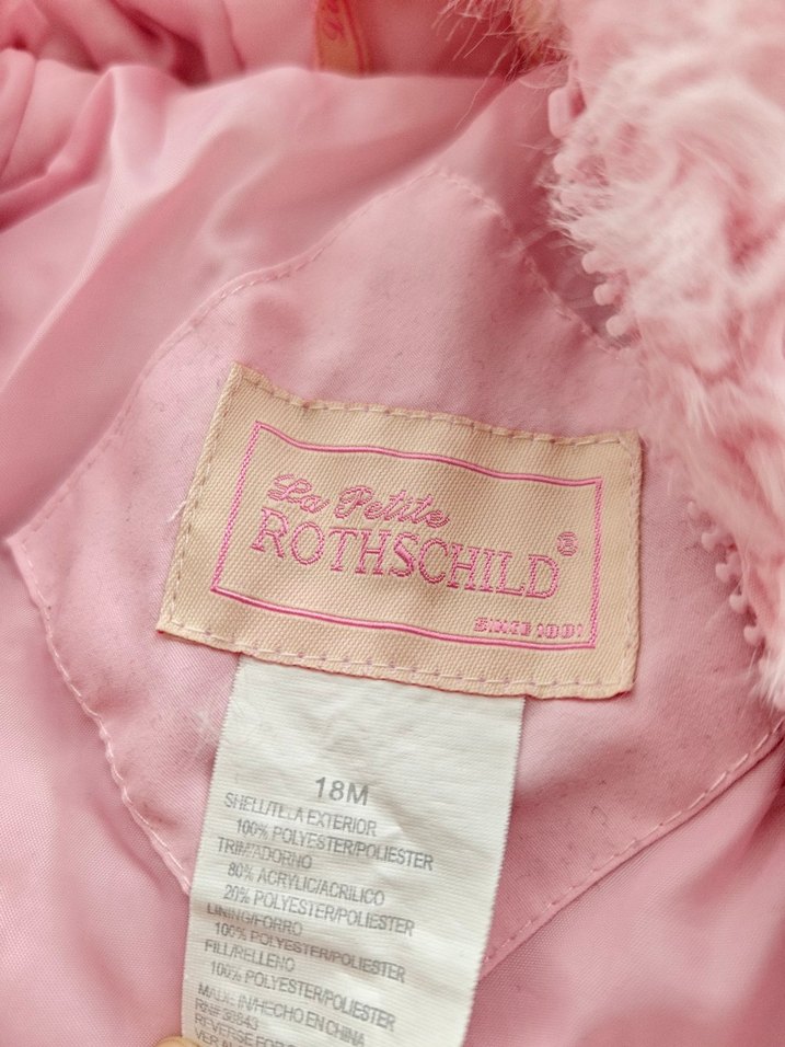 Pembe Nakışlı Kürklü Bebek Kış Tulumu - Görsel 2