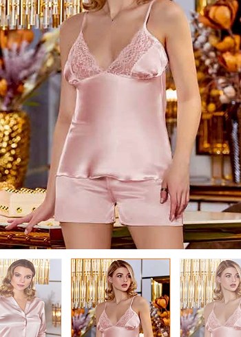 40 Beden pembe Renk Victoria secret çeyizlik Gecelik Takımı