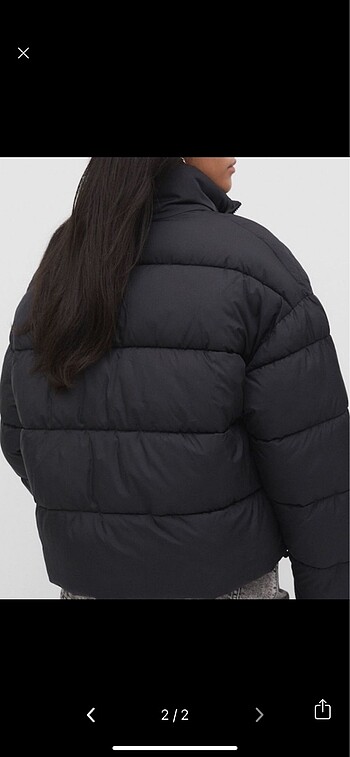 Stradivarius stradivarius siyah şişme mont