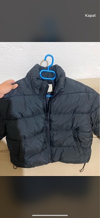 m Beden stradivarius siyah şişme mont