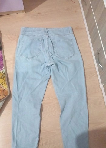 Diğer Pastel Mavi Erkek Mom Jean Pantolon