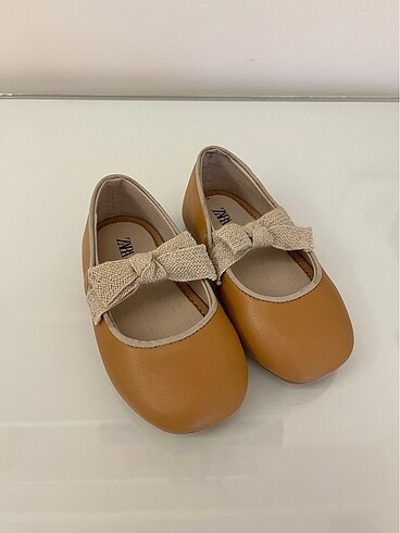 Zara Kız Çocuk Bebek Babet Taba