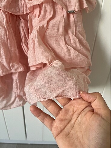 24-36 Ay Beden pembe Renk Monna Rosa Parti Doğum Günü Elbisesi
