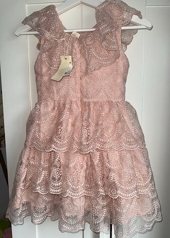 Dantel 7-8 yaş abiye elbise, yeni. - Görsel 4