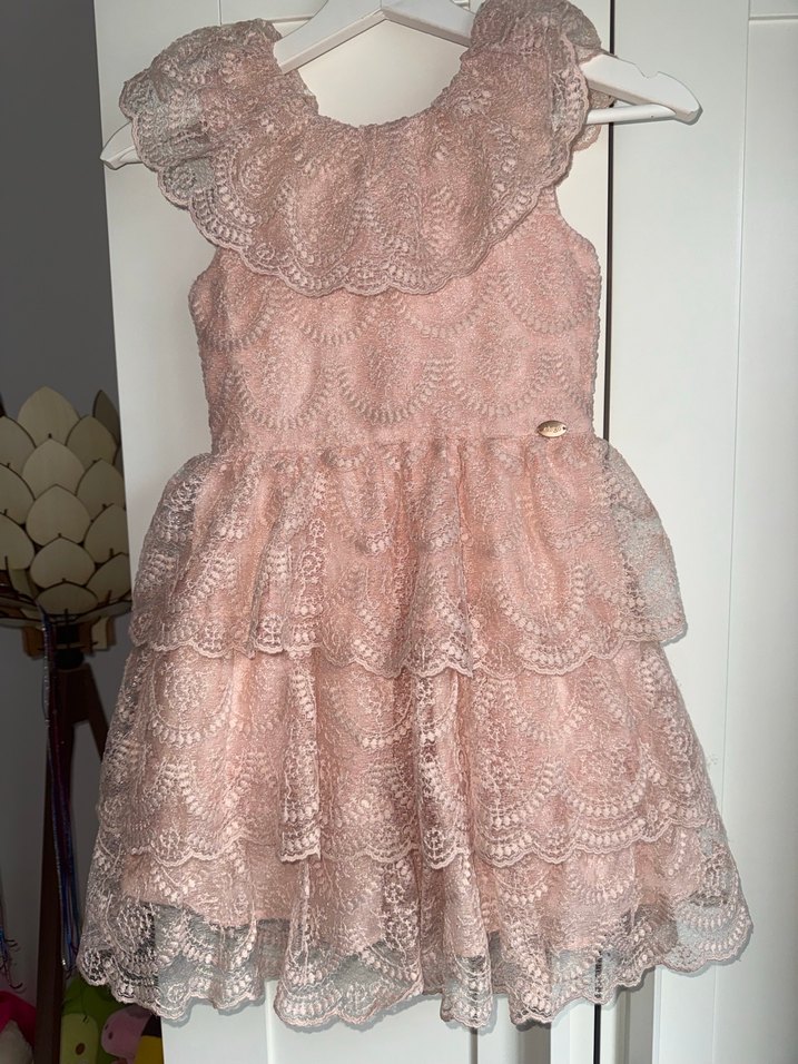 Dantel 7-8 yaş abiye elbise, yeni. - Görsel 3