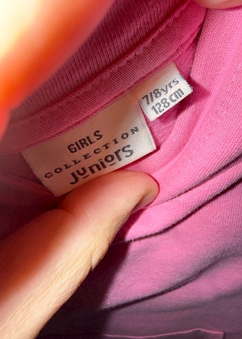 Pembe sweatshirt, 7-8 yaş, temiz. - Görsel 4