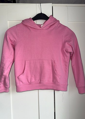 Pembe sweatshirt, 7-8 yaş, temiz. - Görsel 2