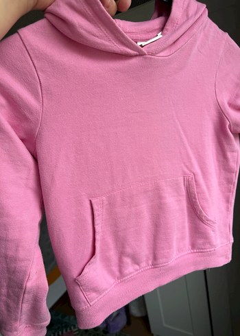 Pembe sweatshirt, 7-8 yaş, temiz. - Görsel 6