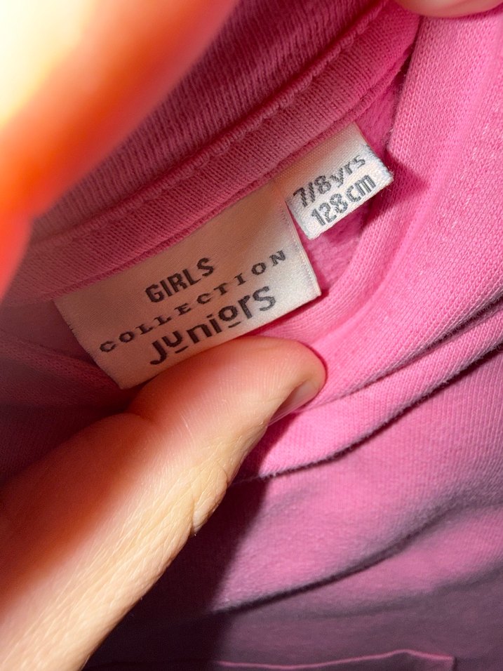 Pembe sweatshirt, 7-8 yaş, temiz. - Görsel 4