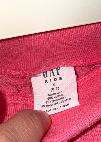 GAP marka, pembe renk eşofman takımı. 6/7 yaş. Orijinal. - Görsel 5
